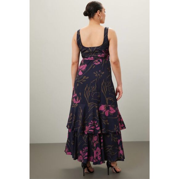 Slate & Willow Floral Wrap Gown - Picture 4 of 12
